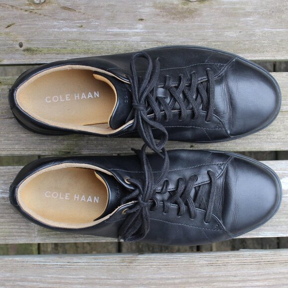 Cole Haan Grand.0S Black Leather Sneakers, Men's Size 10 M, EUC - Picture 9 of 15